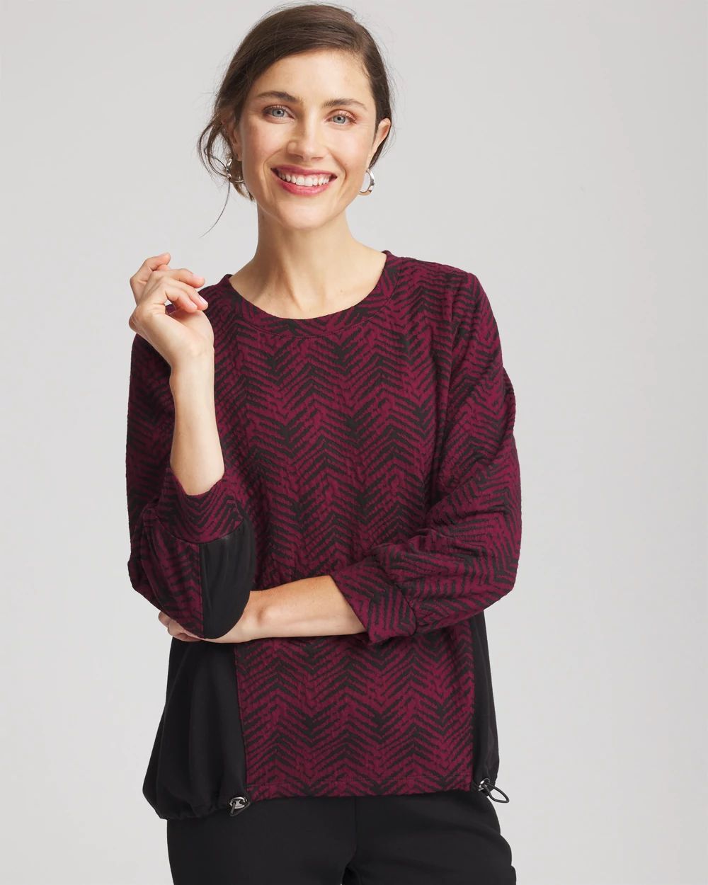 ⭐️juttam⭐️ Zenergy® Jacquard Bungee Top | Chico's